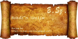 Bokán Szelim névjegykártya